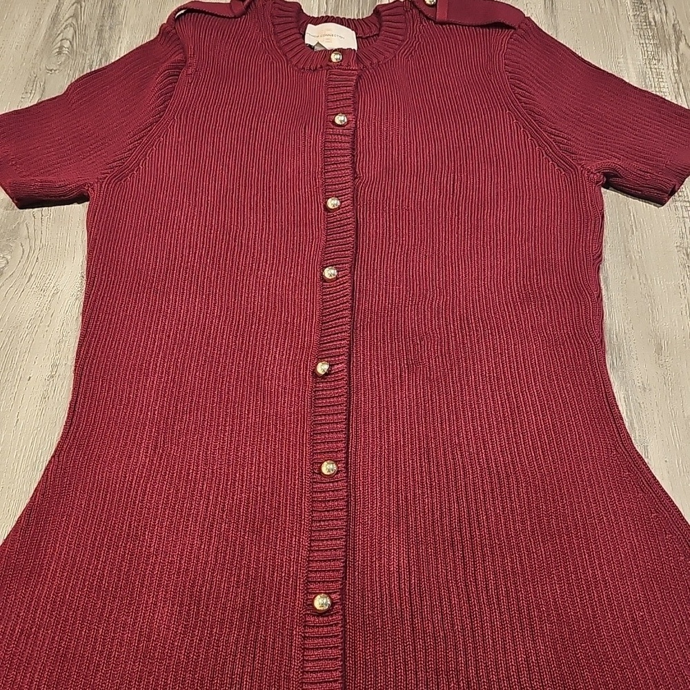 French Connection Burgundy Sweater Dress